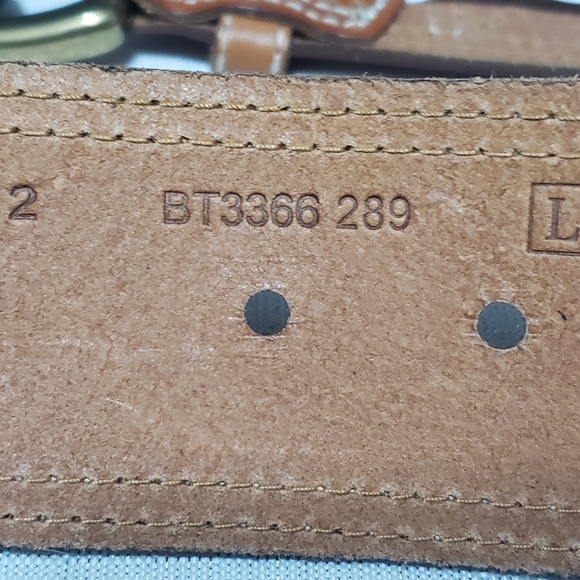 Fossil NWT Stretch Khaki Stripe Elastic Belt Sz L - Picture 8 of 9